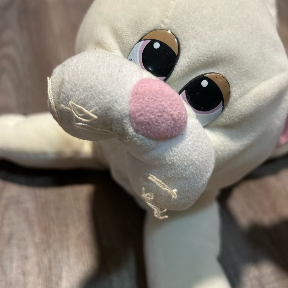 Tonka White and Pink Stuffed Animal